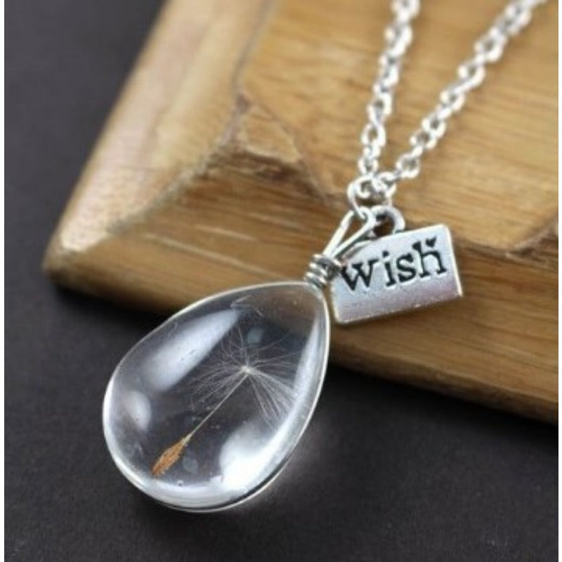 Wholesale Dandelion Time Gemstone Alloy Necklaces